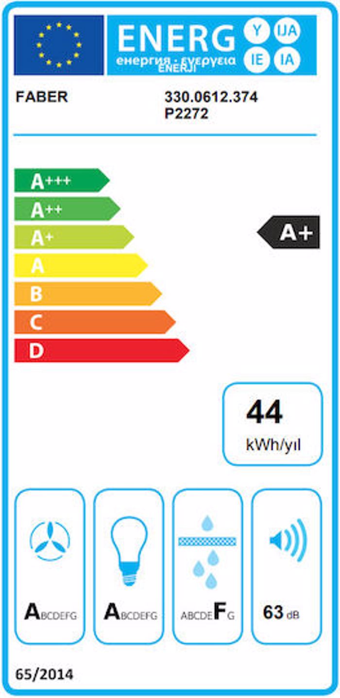 Aporrofitiras Faber Daisy Plus BK A80 Black Glass 80 cm A+
